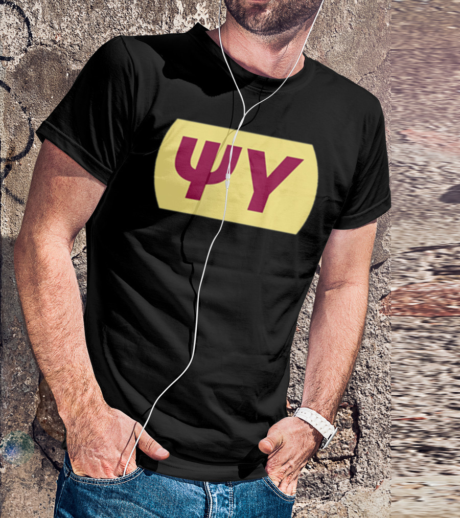 Mens 19X Liftoff Greek Letter Psi And Upsilon T-Shirt
