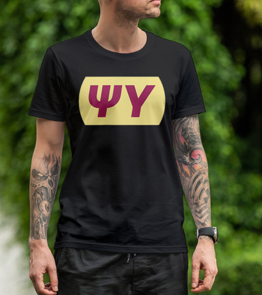 Mens 19X Liftoff Greek Letter Psi And Upsilon T-Shirt