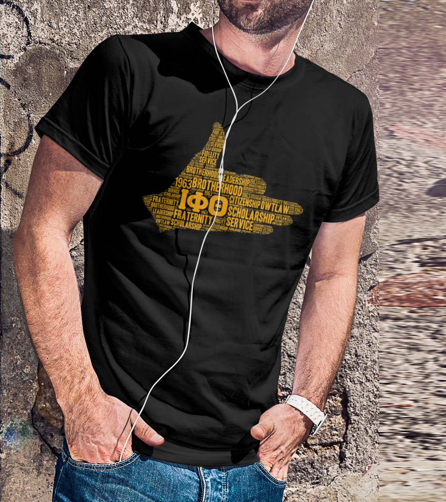 1963 Iota Phi Theta Brotherhood Fraternity Hand Sign Leadership Fidelity Scholarship Service Citizenship Outlaw T-Shirt