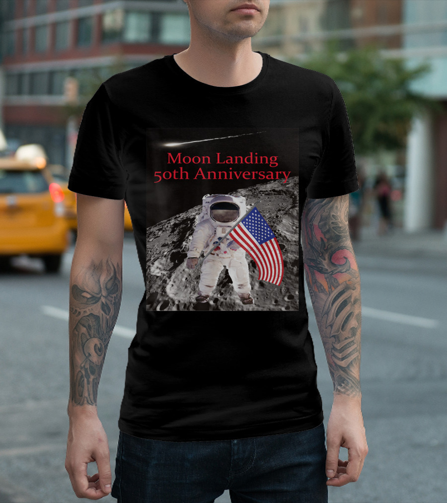 Moon Landing 50th Anniversary American Astronaut on the Moon T-Shirt