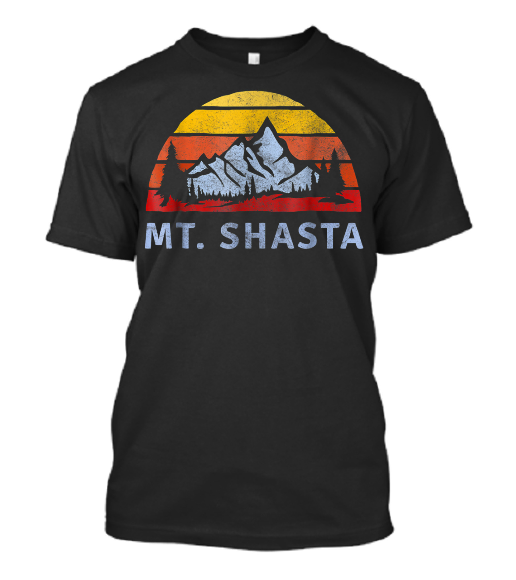 Mt Shasta Mountain Rustic Sunset Landscape T-Shirt
