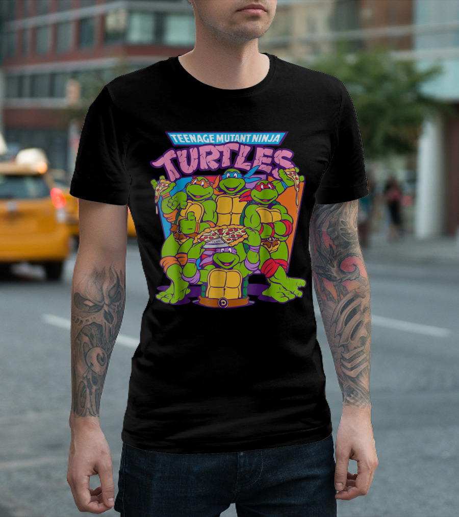 Teenage Mutant Ninja Turtles Pizza Party Fun T-Shirt