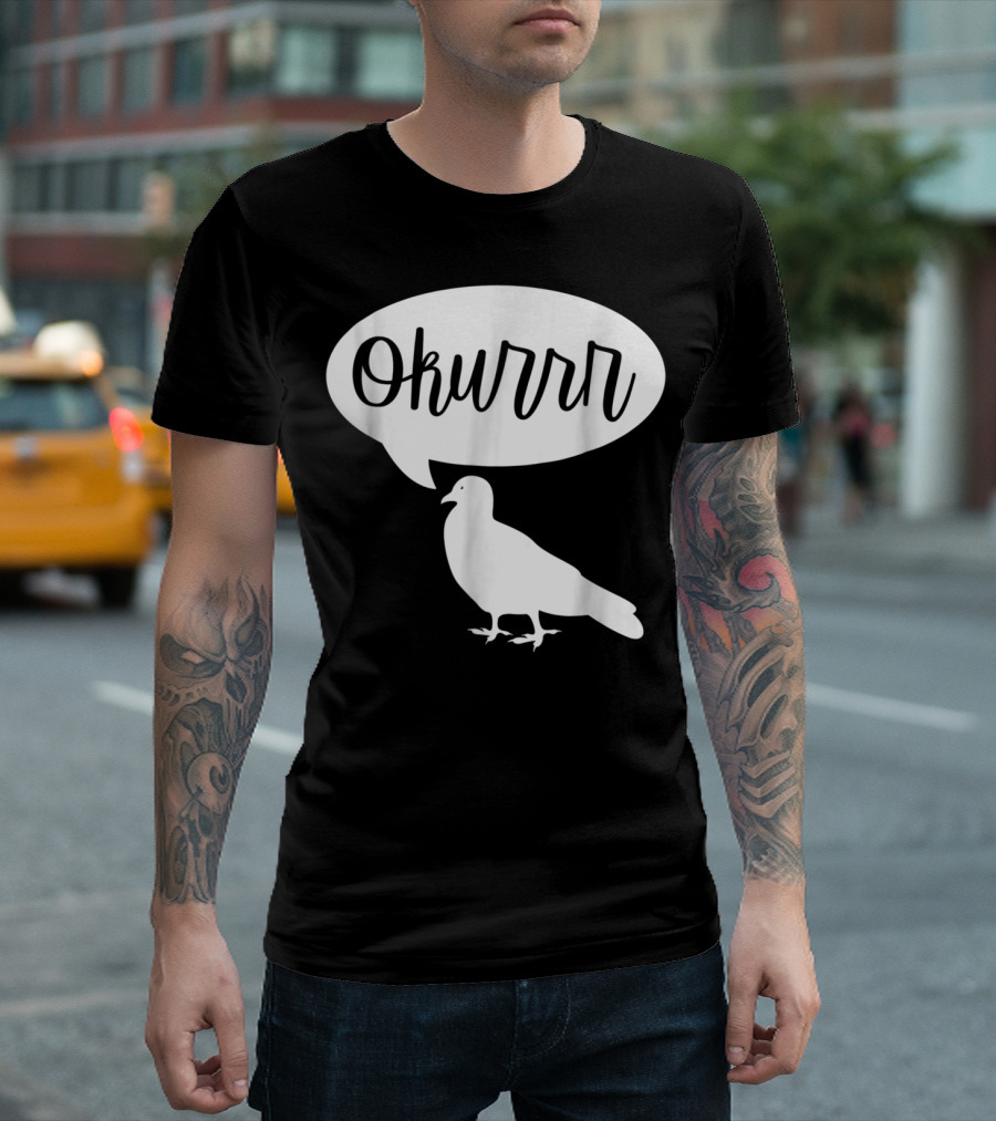 Okurrr Speech Bubble Pigeon T-Shirt