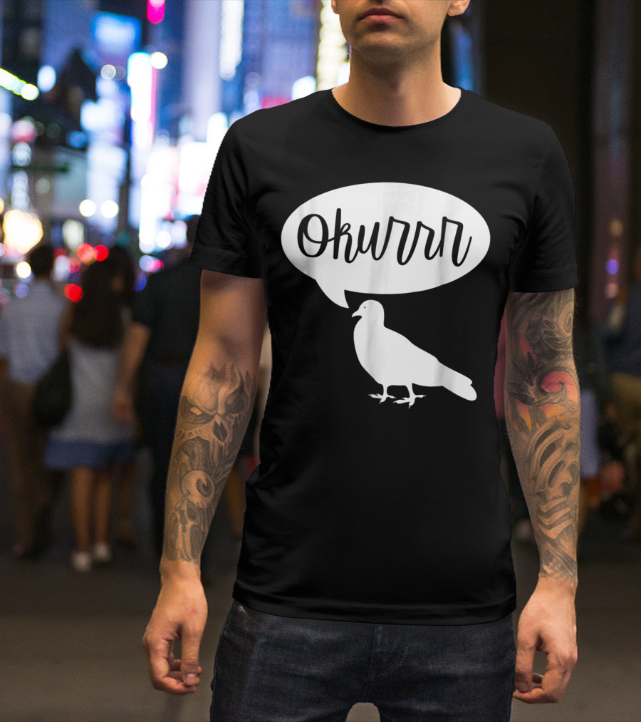 Okurrr Speech Bubble Pigeon T-Shirt
