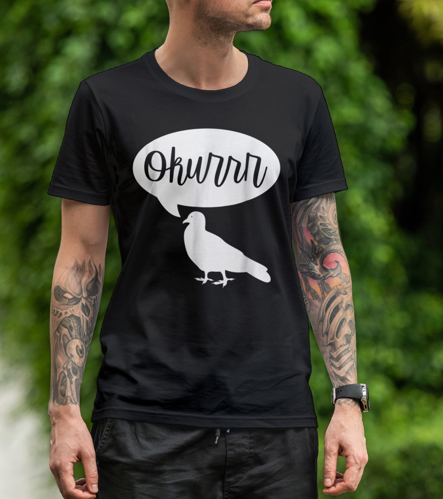 Okurrr Speech Bubble Pigeon T-Shirt