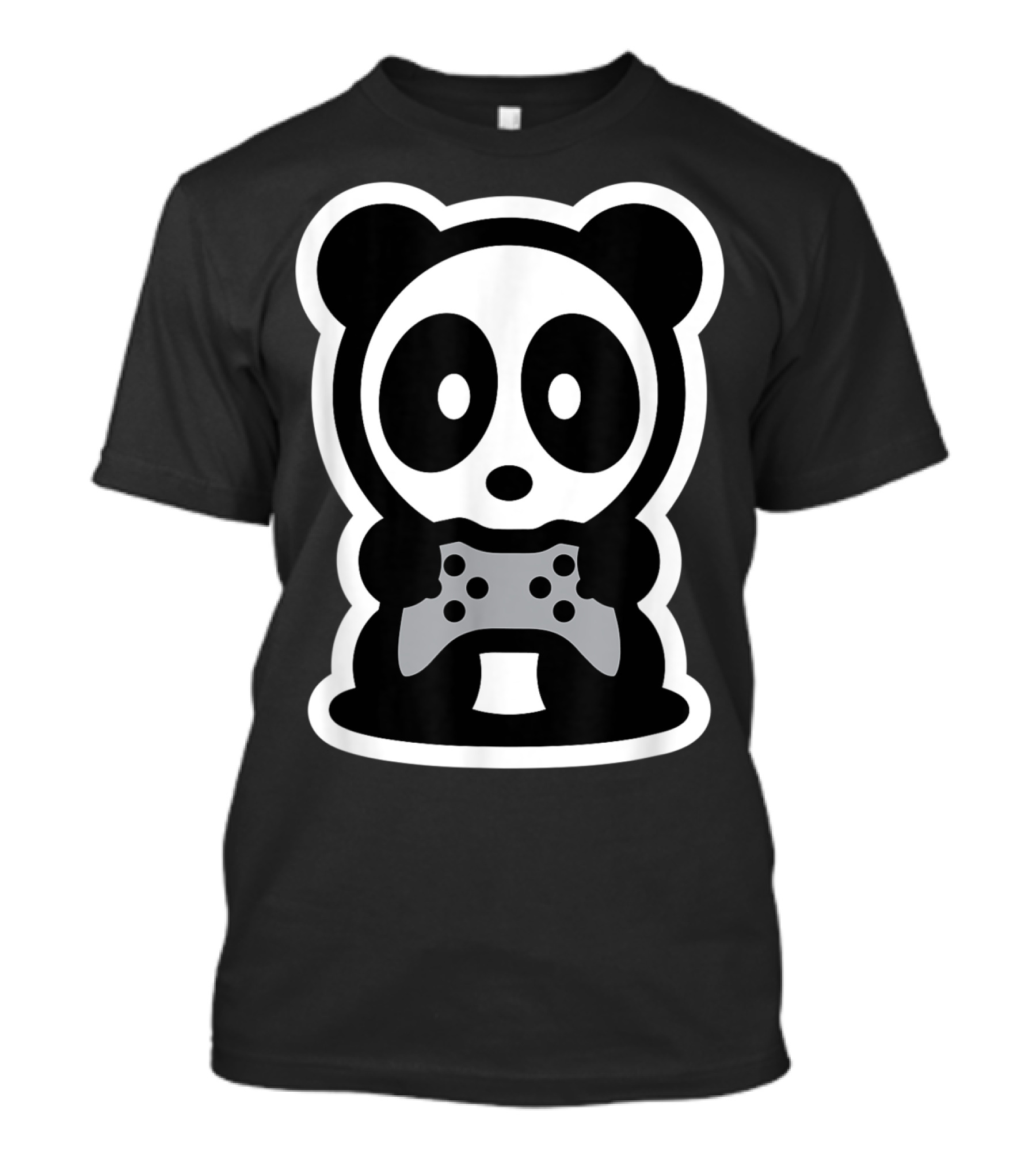 Panda Gamer Bambu Brand Video Games Bear Controller T-Shirt