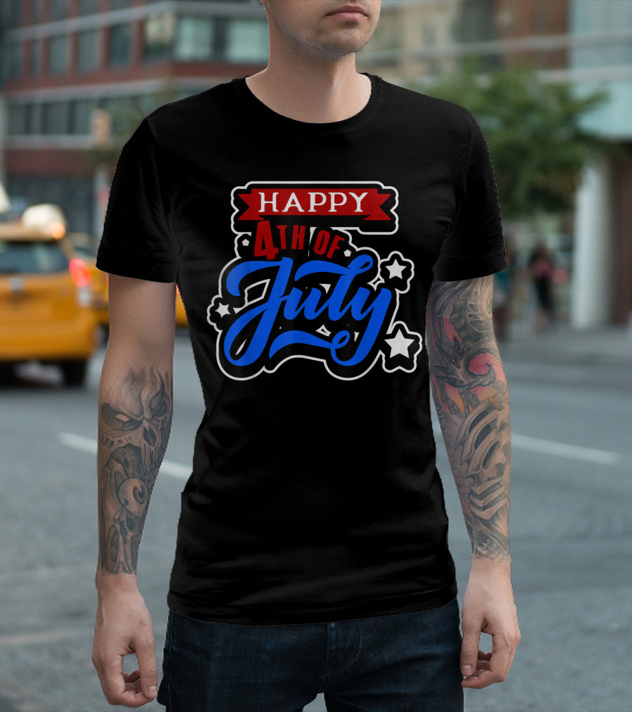 Happy 4th of July Patriotic Red White And Blue USA T-Shirt