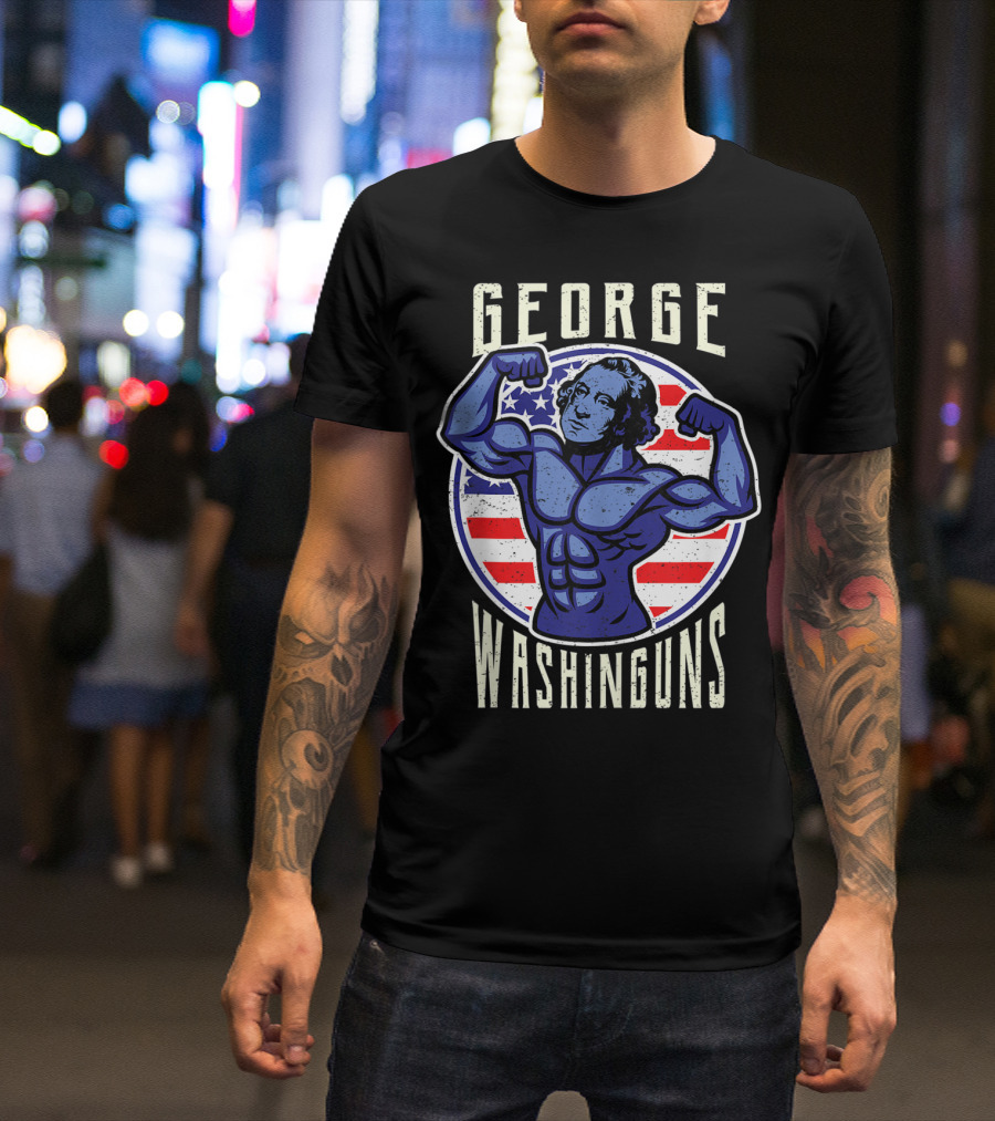 George Washinguns Patriotic Workout Funny T-Shirt