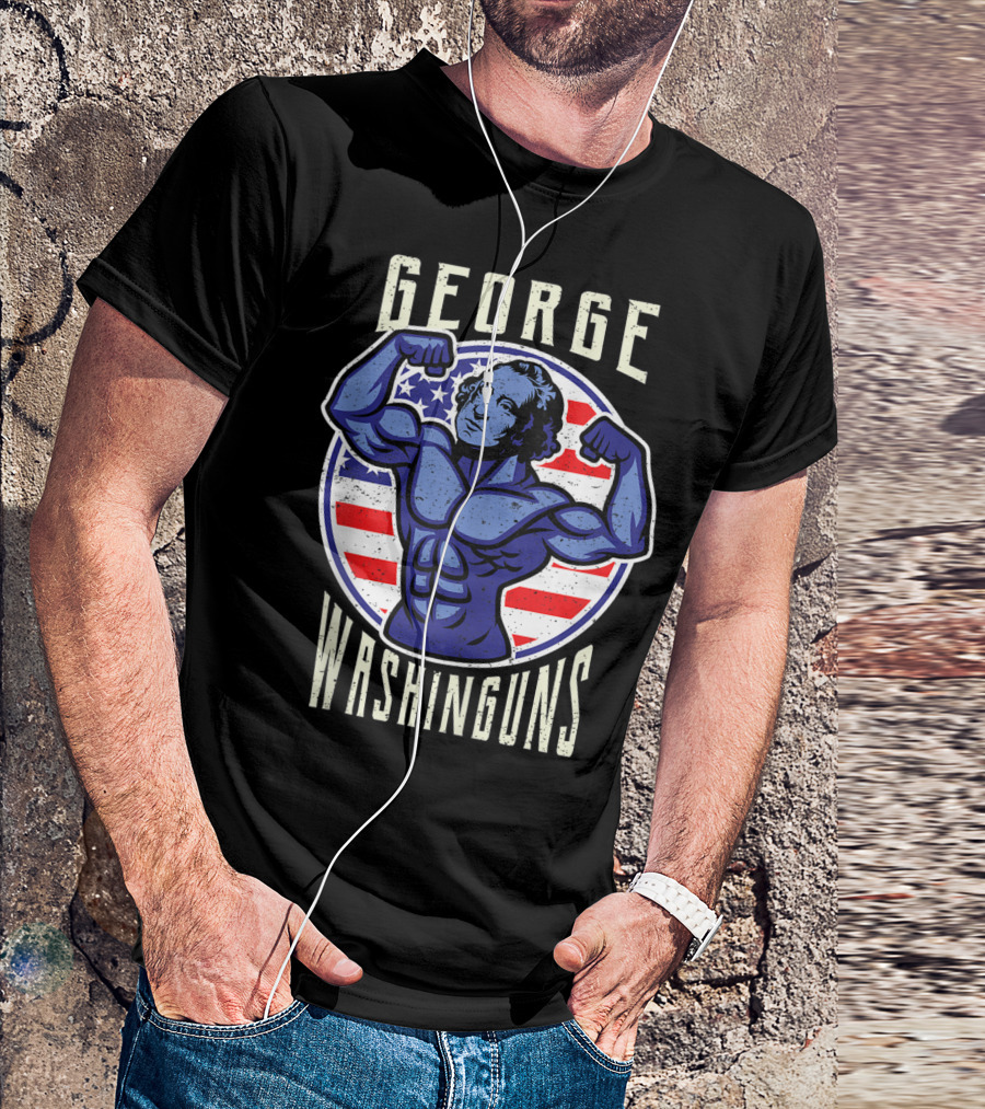 George Washinguns Patriotic Workout Funny T-Shirt