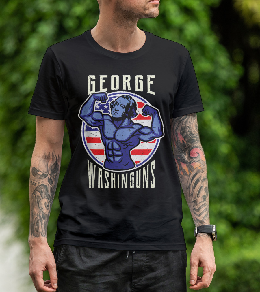 George Washinguns Patriotic Workout Funny T-Shirt