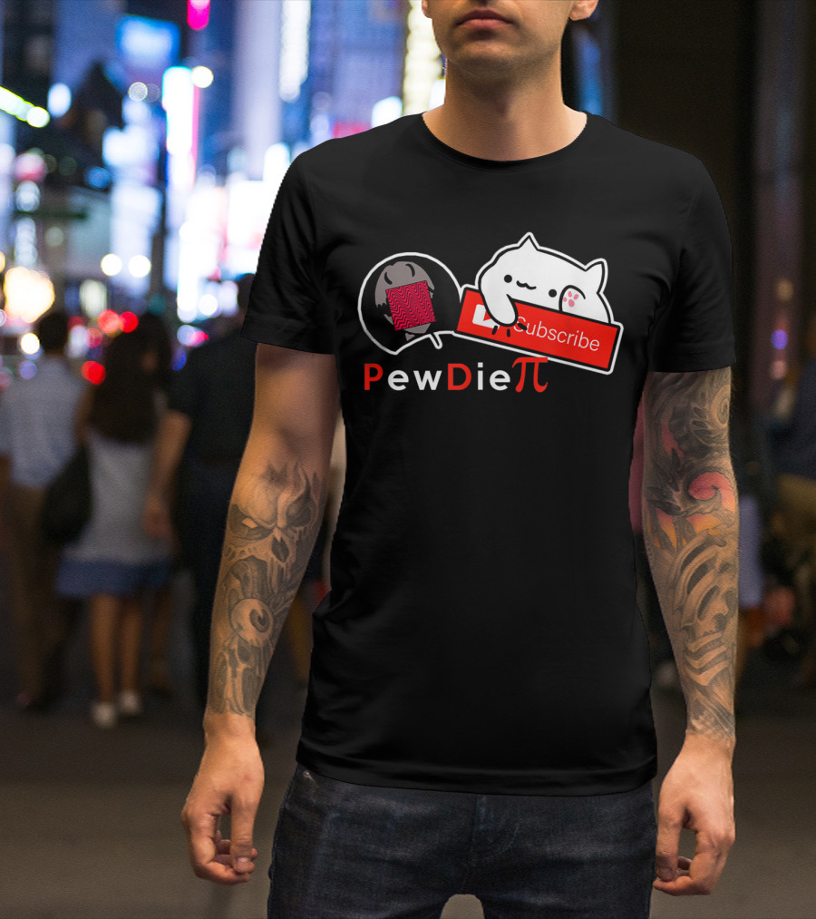PewDieπ Subscribe Meme Cat Icon Collaboration T-Shirt