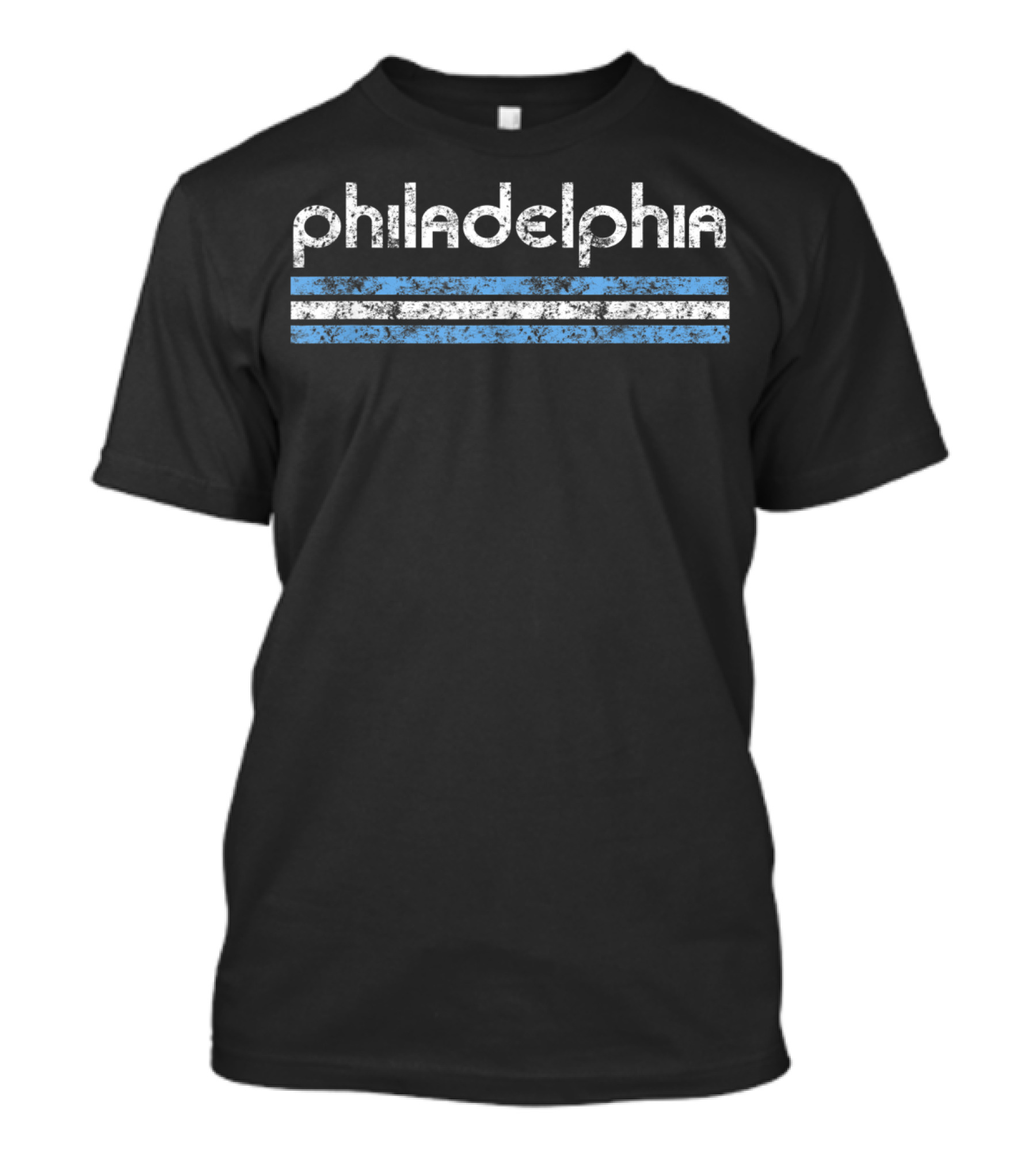 Philadelphia Distressed Blue Stripe T-Shirt