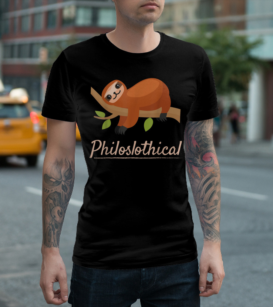 Philoslothical Sloth Pun Animal Humor T-Shirt