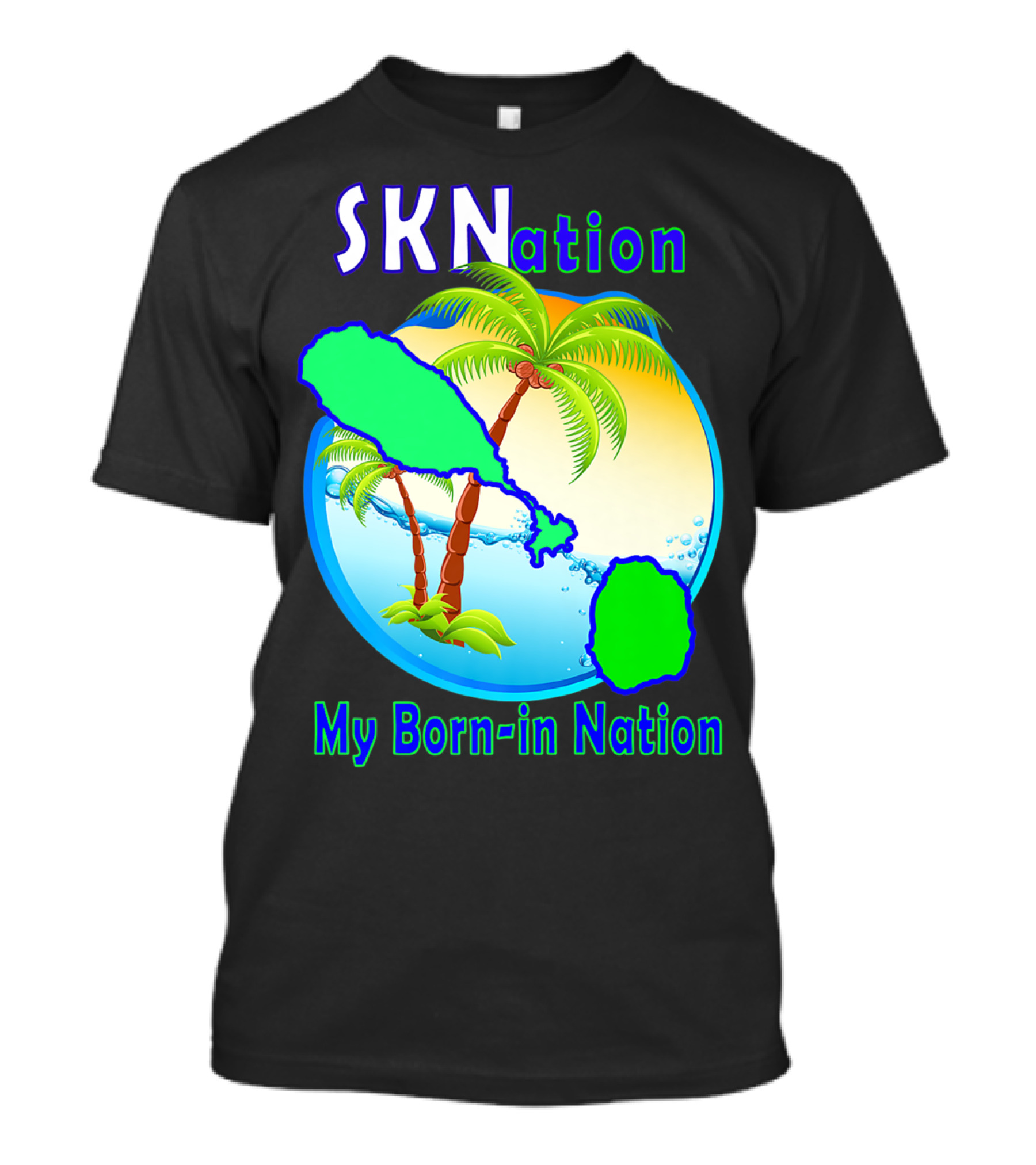 SKNation My Born-in Nation Palm Tree Island T-Shirt
