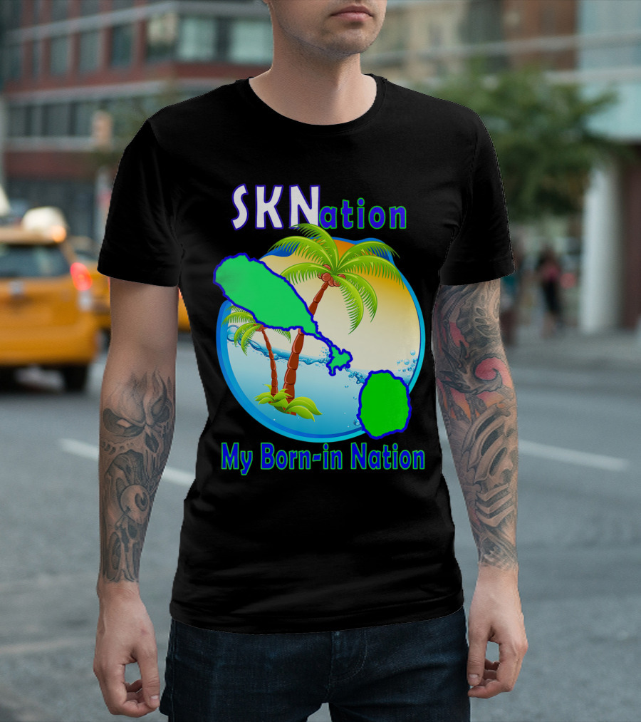 SKNation My Born-in Nation Palm Tree Island T-Shirt