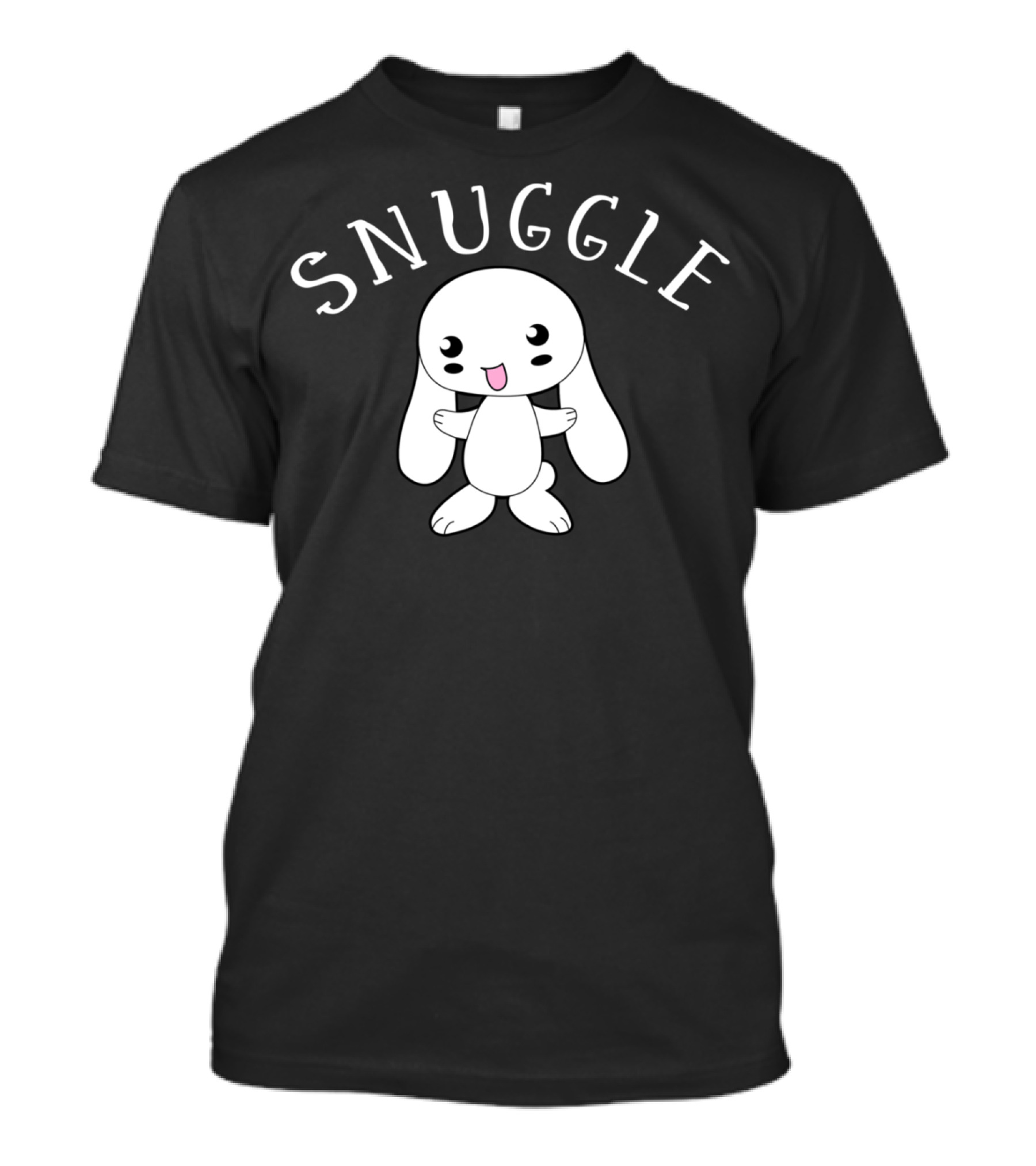 Snuggle Bunny Cute White Cartoon Character T-Shirt