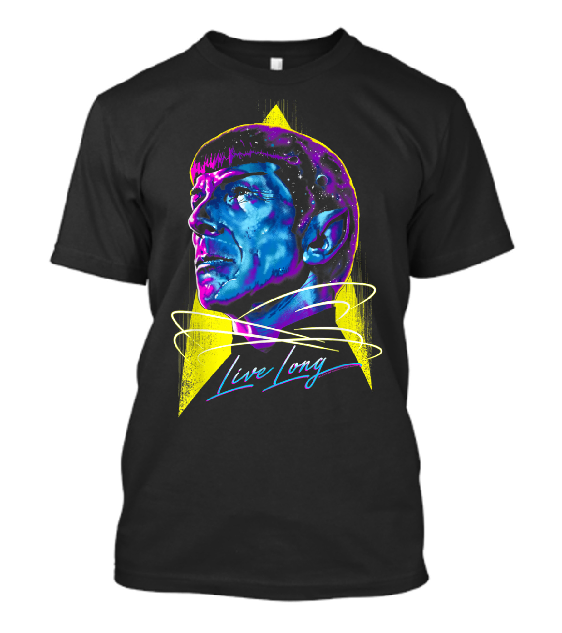 Star Trek Spock Live Long Vibrant Galaxy T-Shirt