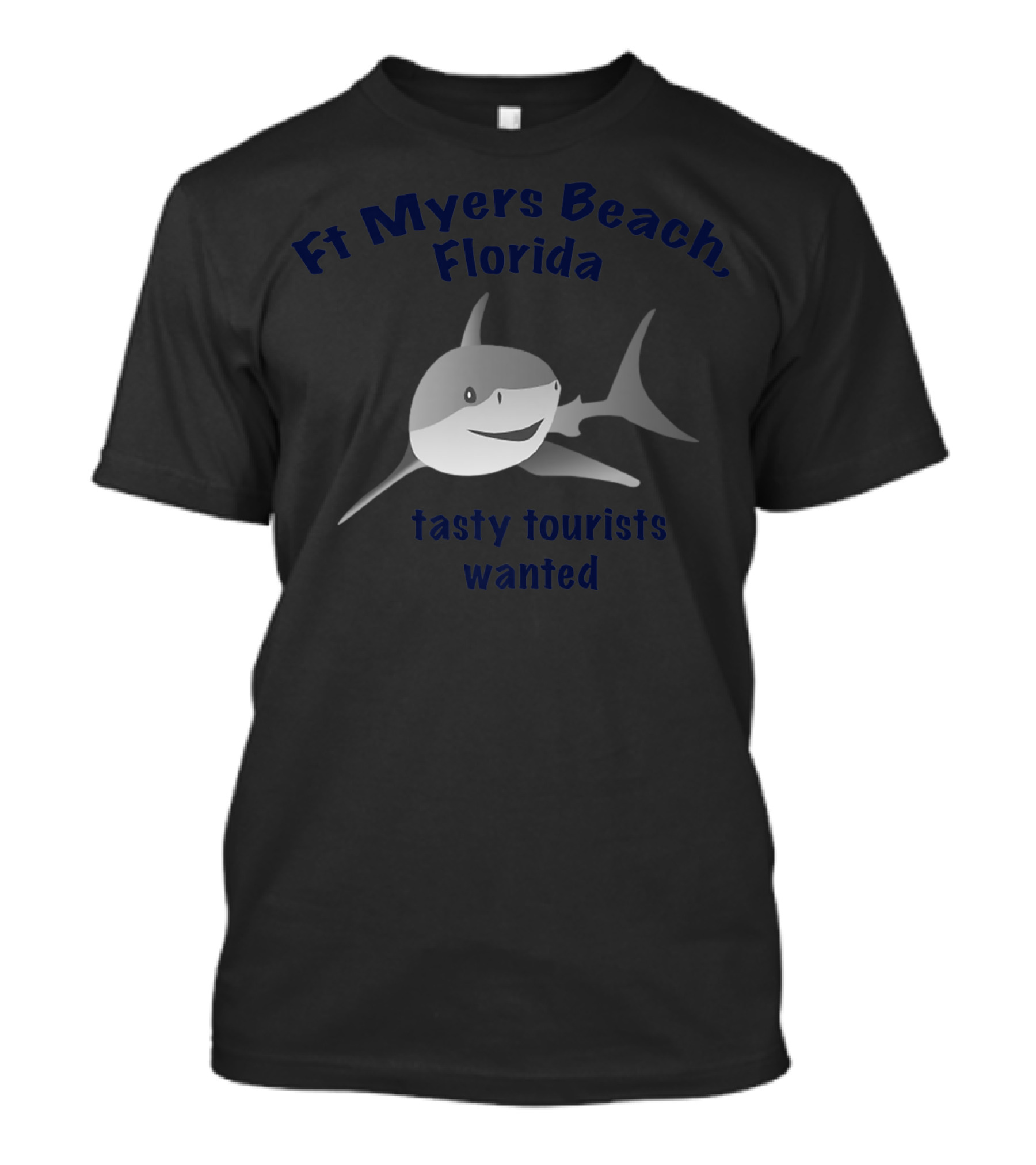 Ft Myers Beach Florida Tasty Tourists Wanted Shark T-Shirt