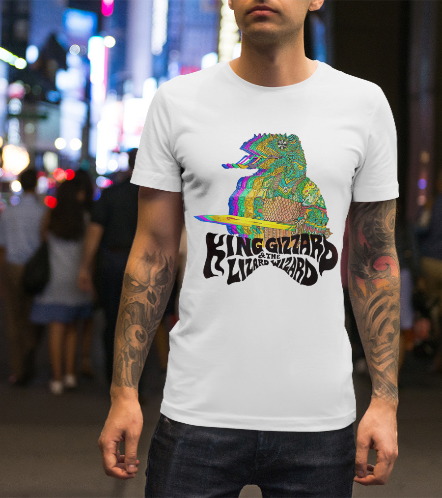 King Gizzard And The Lizard Wizard Psychedelic Colorful Lizard T-Shirt