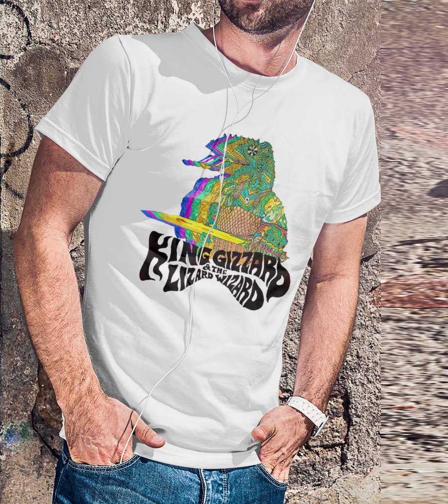 King Gizzard And The Lizard Wizard Psychedelic Colorful Lizard T-Shirt