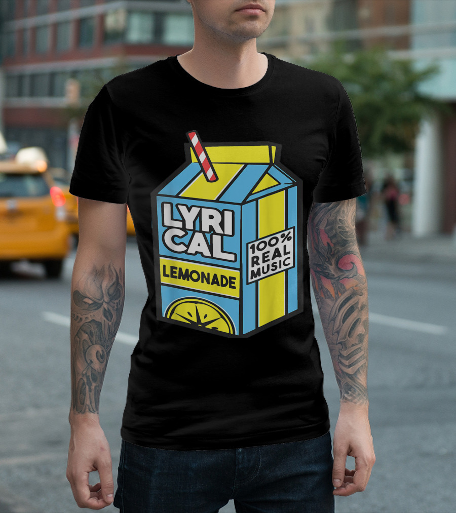 Lyrical Lemonade Carton 100% Real Music T-Shirt