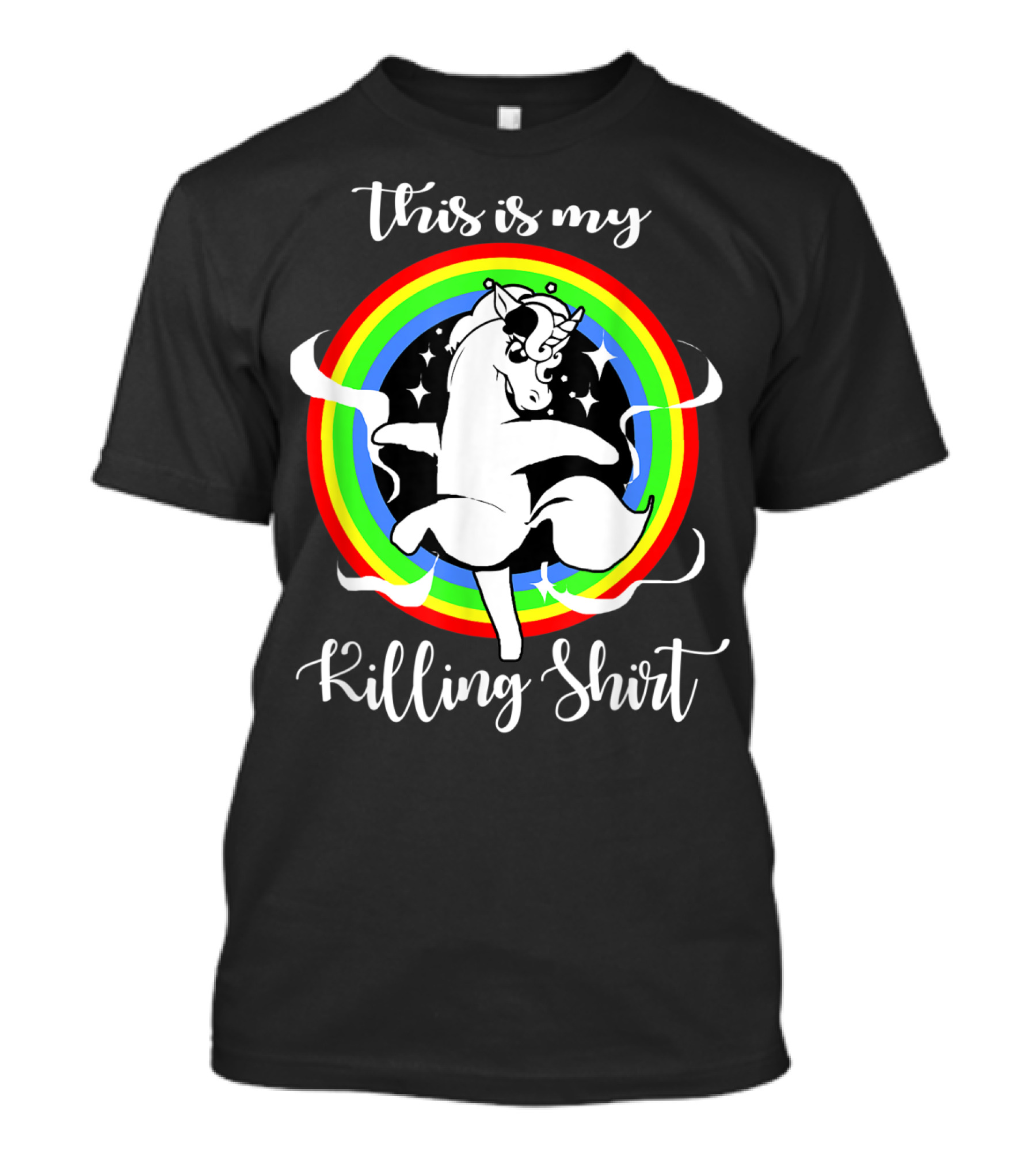 This Is My Killing Shirt Rainbow Unicorn T-Shirt