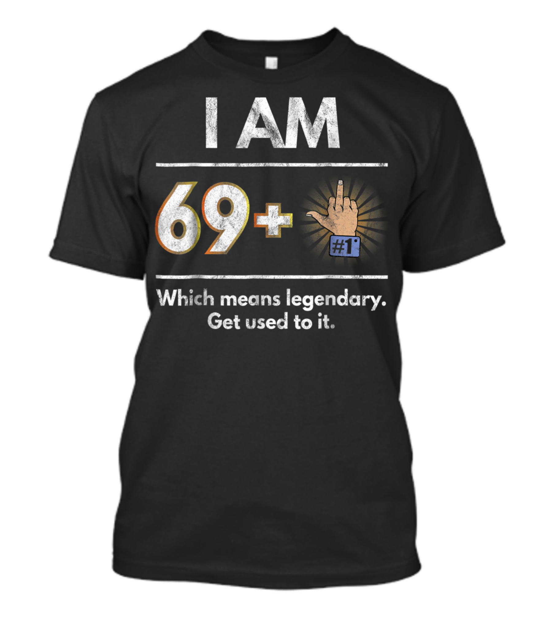 I AM 69 Plus 1 Legendary Joke Get Used To It T-Shirt