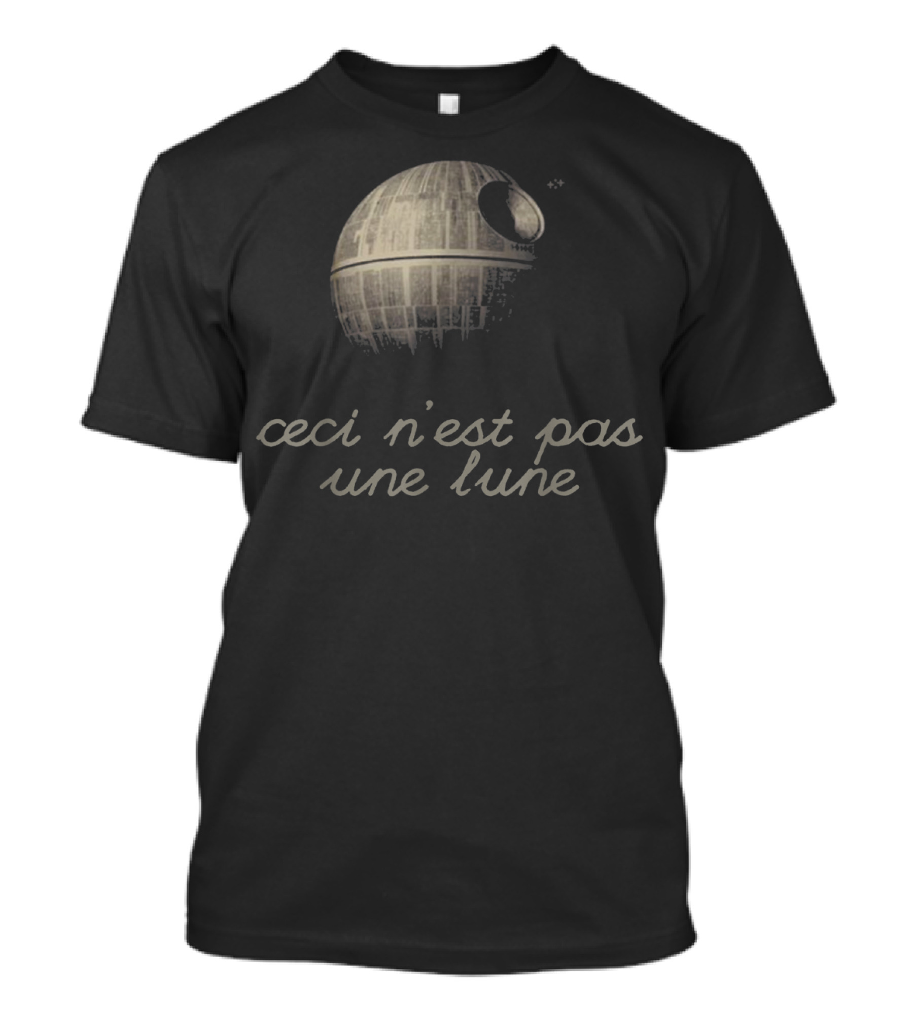 Ceci N'est Pas Une Lune Death Star Magritte T-Shirt