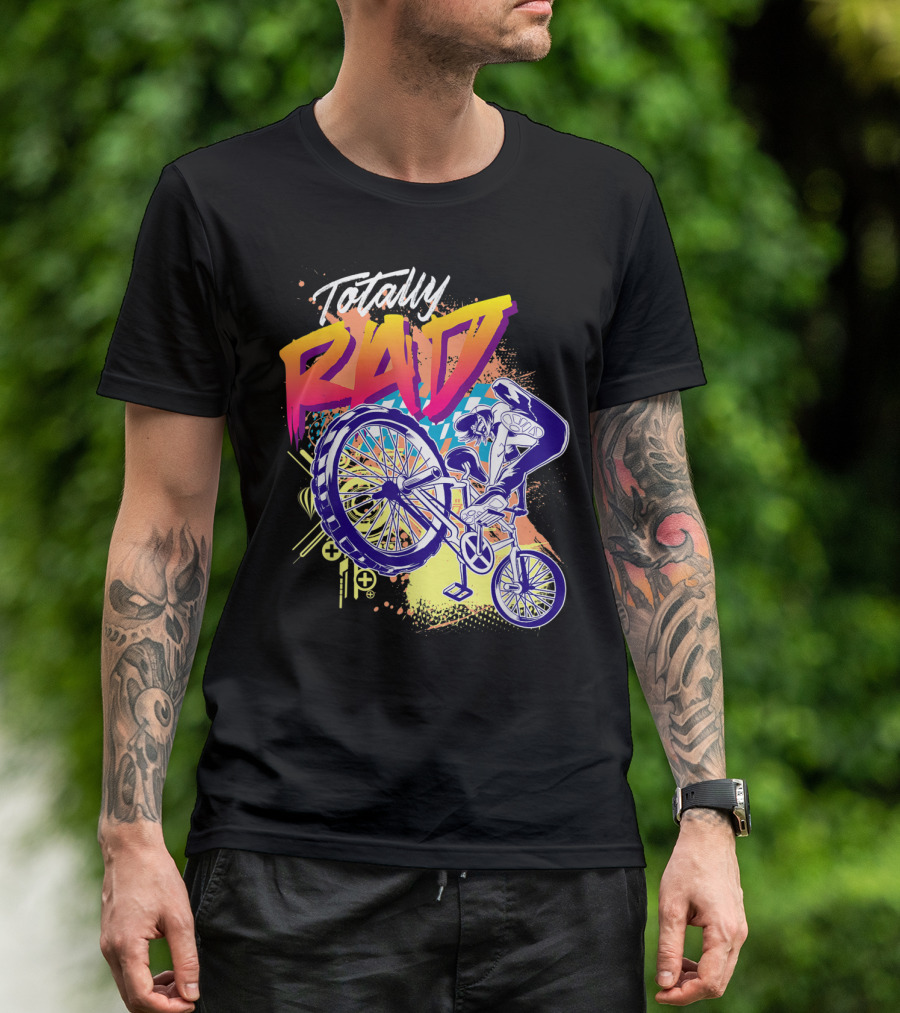 Totally Rad BMX Bike Stunt 80s T-Shirt