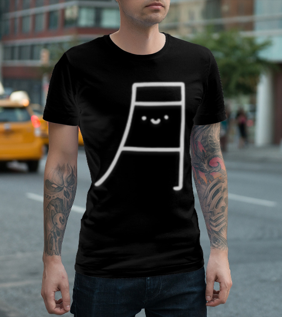 Tsuki Kawaii Moon Character Face Kanji T-Shirt