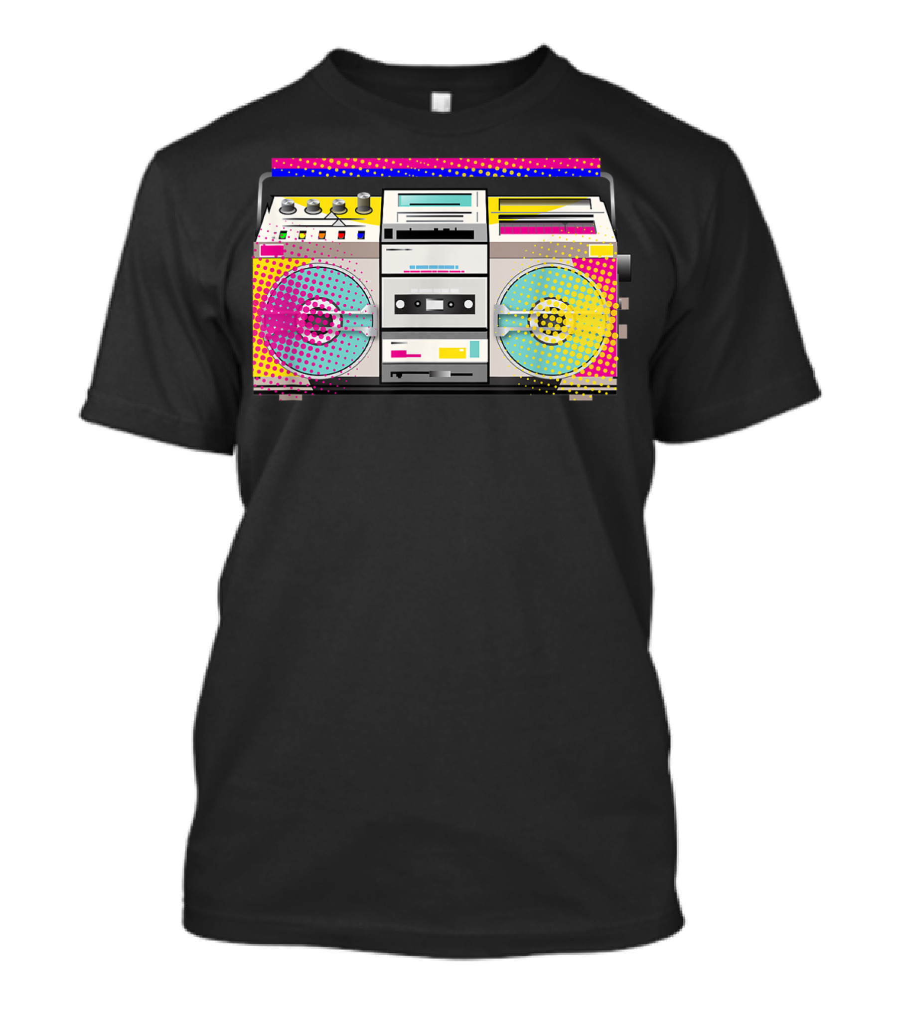 Boom Box 80s Cassette Player Retro Vibes T-Shirt