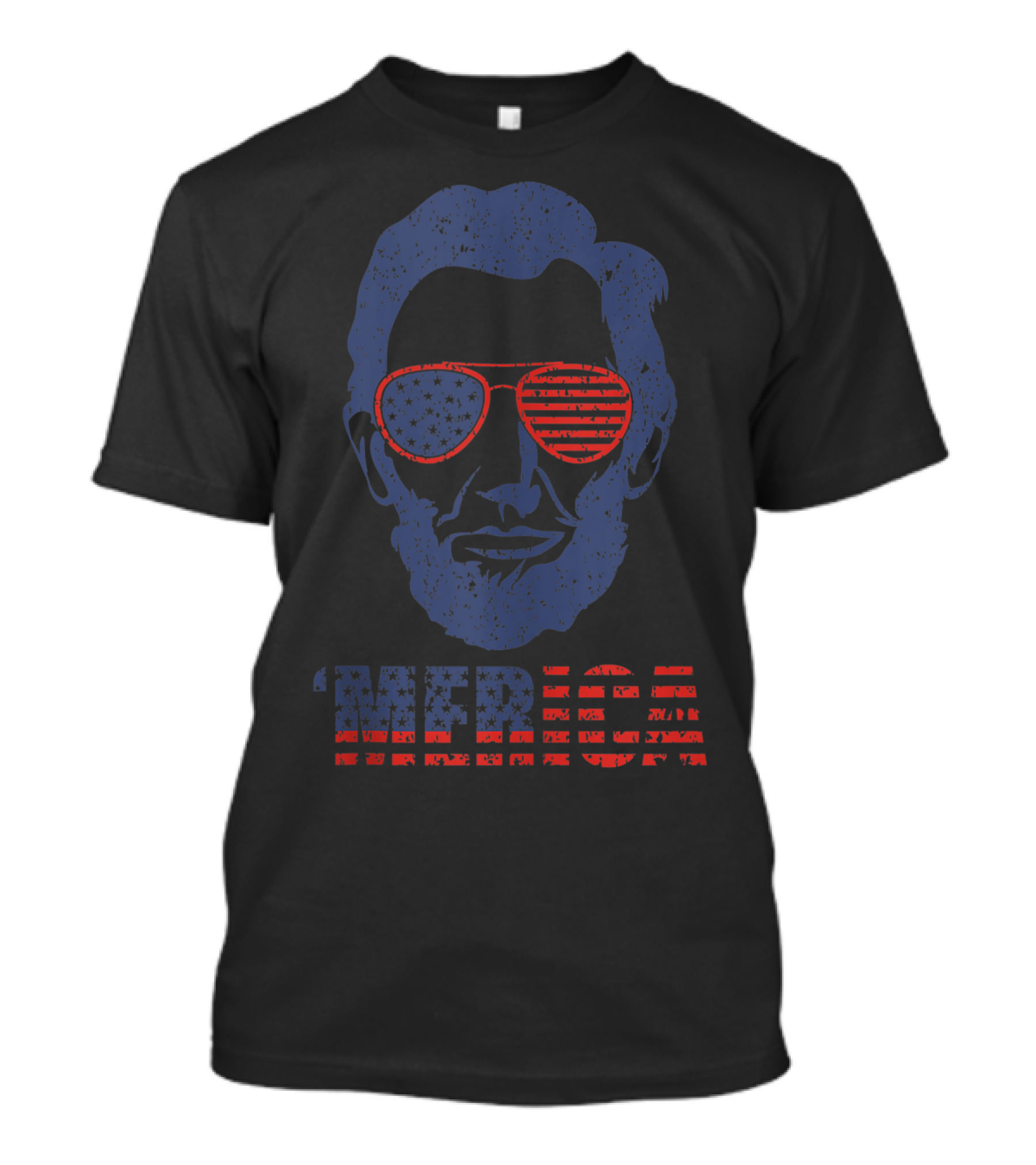 Merica Lincoln Sunglasses USA Flag Vintage Patriotic T-Shirt