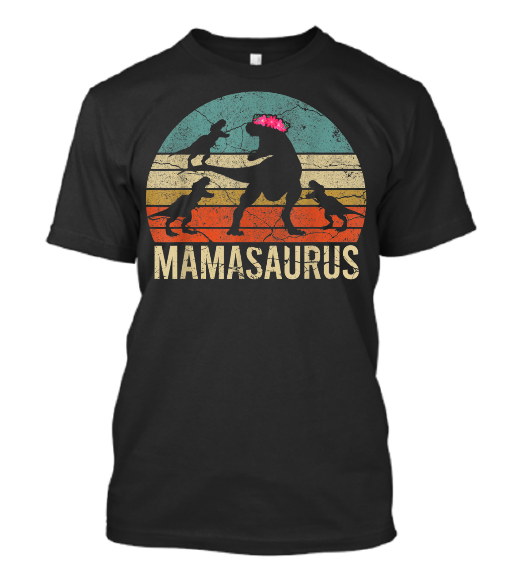 Mamasaurus Tyrannosaurus Rex Vintage Sunset T-Shirt