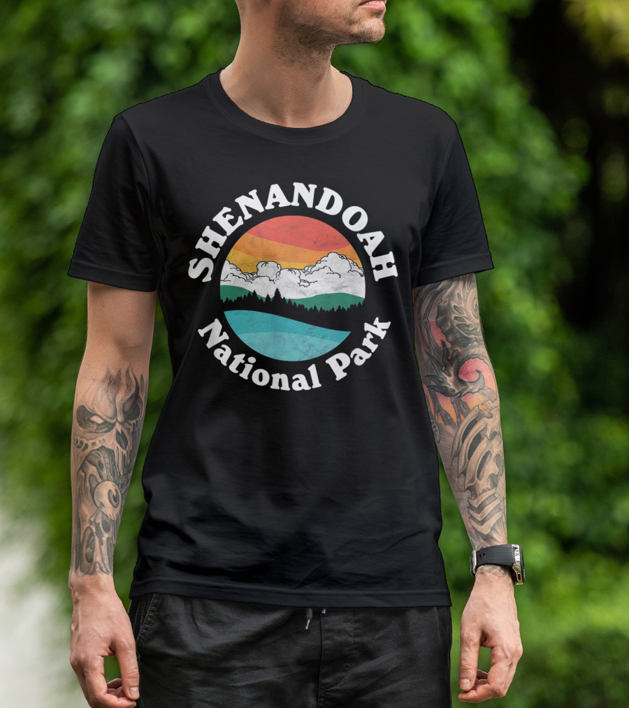 Shenandoah National Park Vintage Retro Landscape T-Shirt
