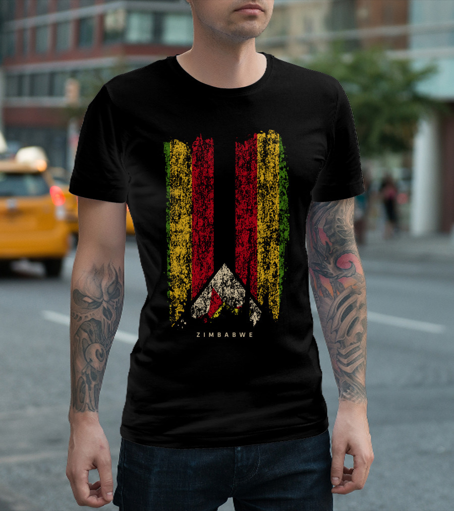 Vintage Zimbabwean Flag Zimbabwe T-Shirt