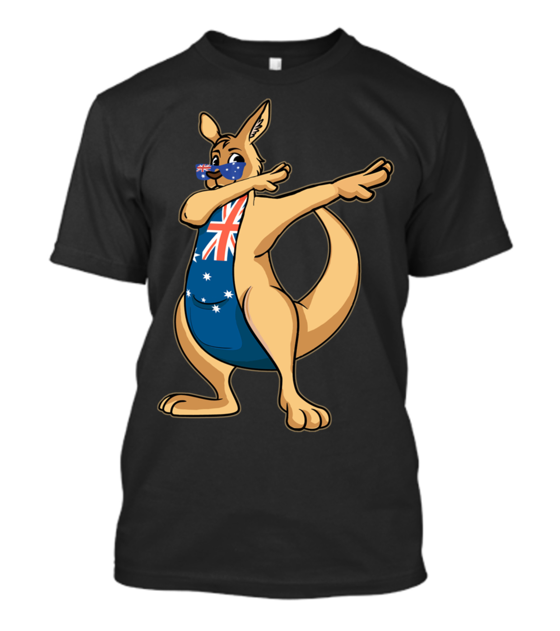 Australian Flag Kangaroo Dabbing For Australia Day T-Shirt