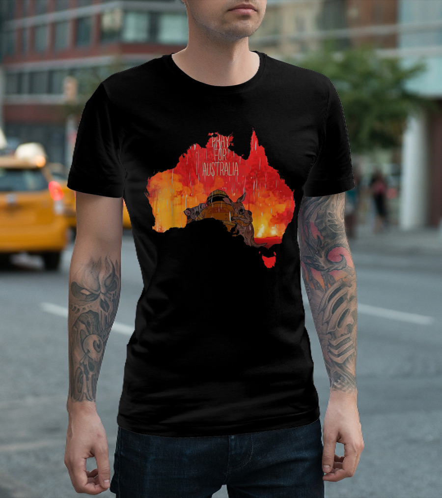 Pray For Australia Rain Save Koala Kangaroo Bushfire Relief T-Shirt