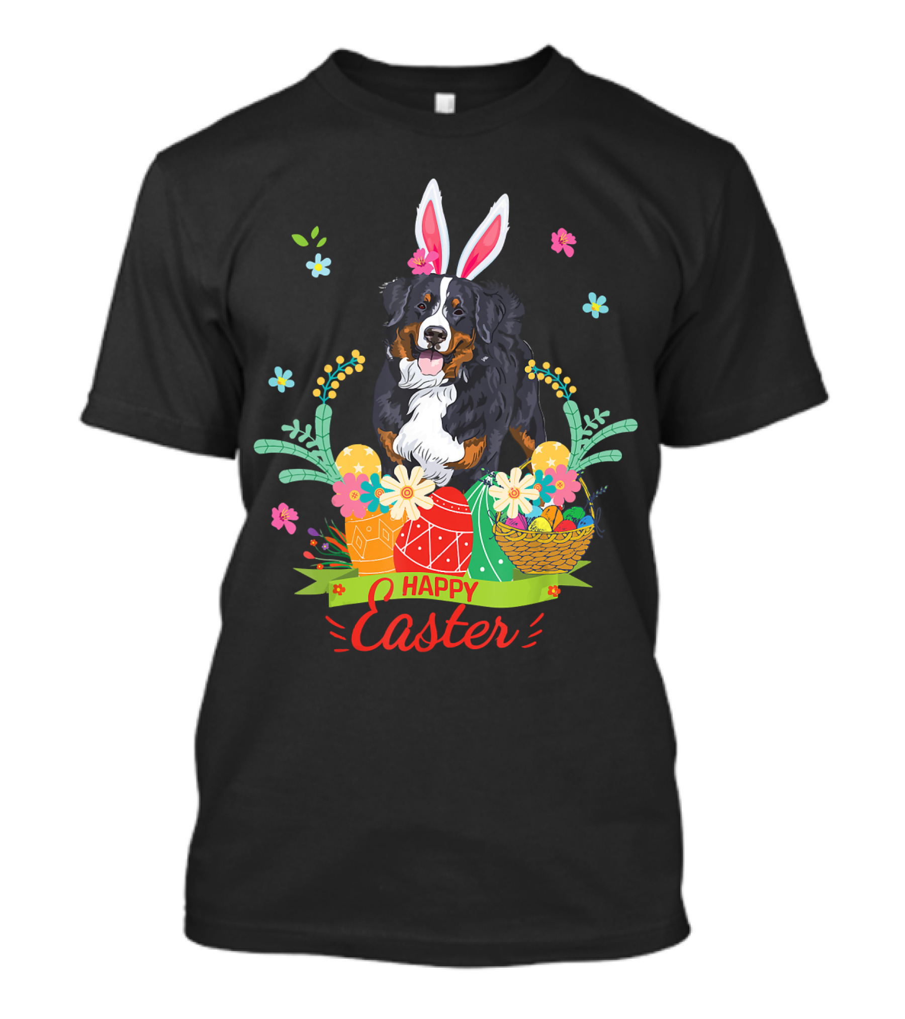Happy Easter Bunny Bernese Mountain T-Shirt