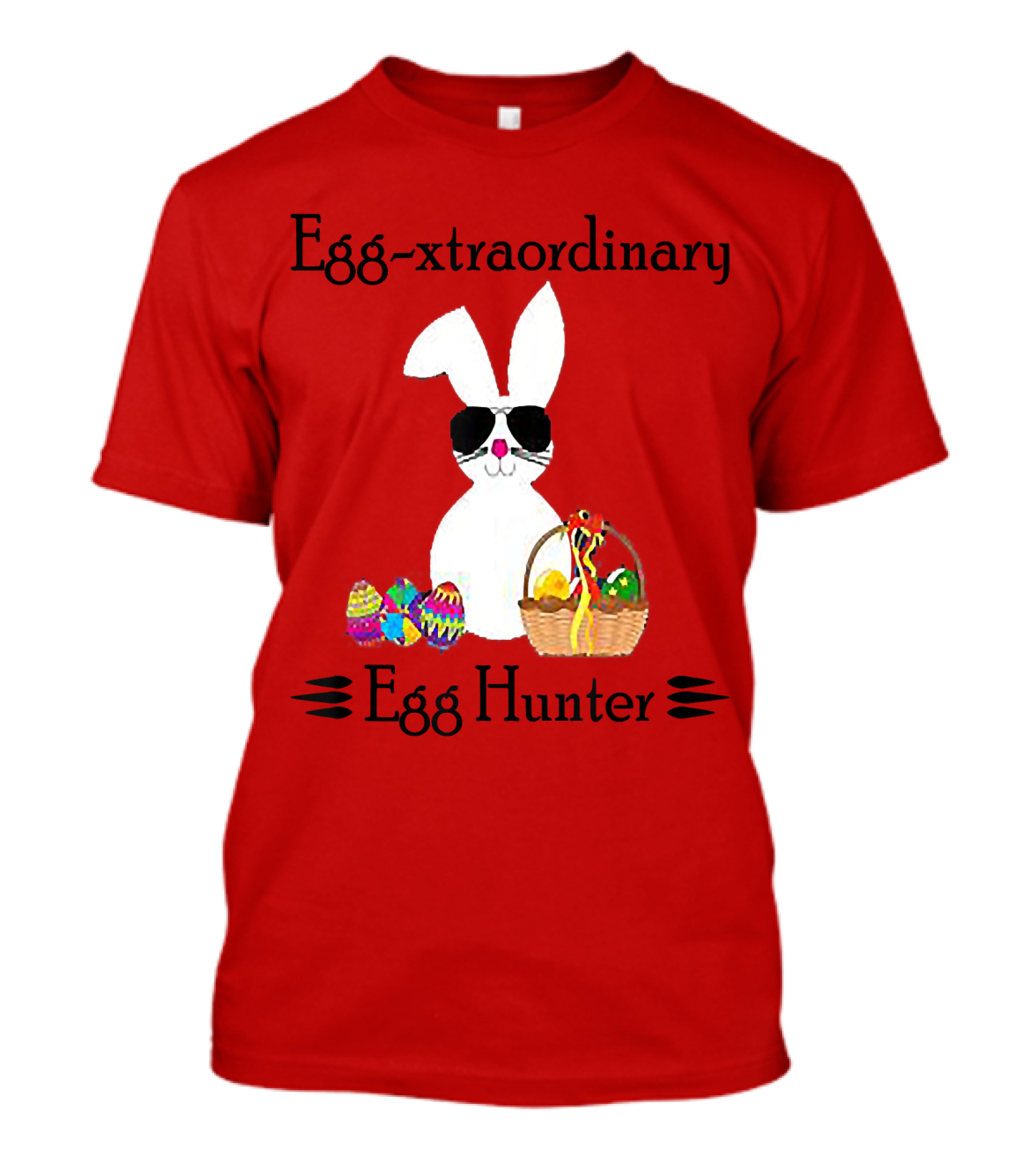 Egg-xtraordinary Egg Hunter Easter Boy Girl Cool Bunn T-Shirt