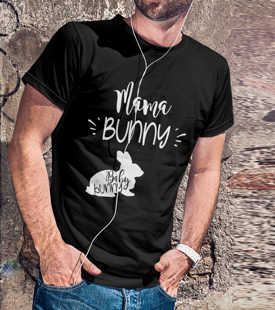 Mama Bunny Baby Bunny Cute Easter Pregnancy Announcement T-Shirt
