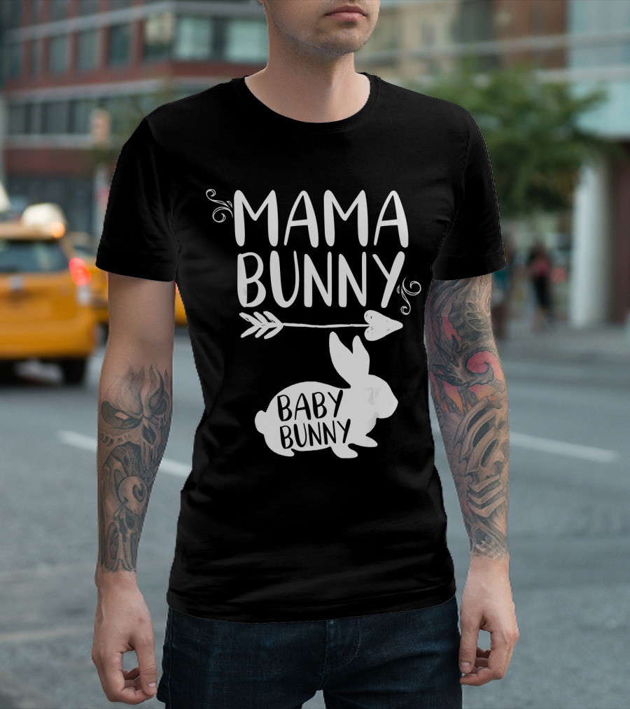 Mama Bunny Baby Bunny Cute Easter Pregnant T-Shirt