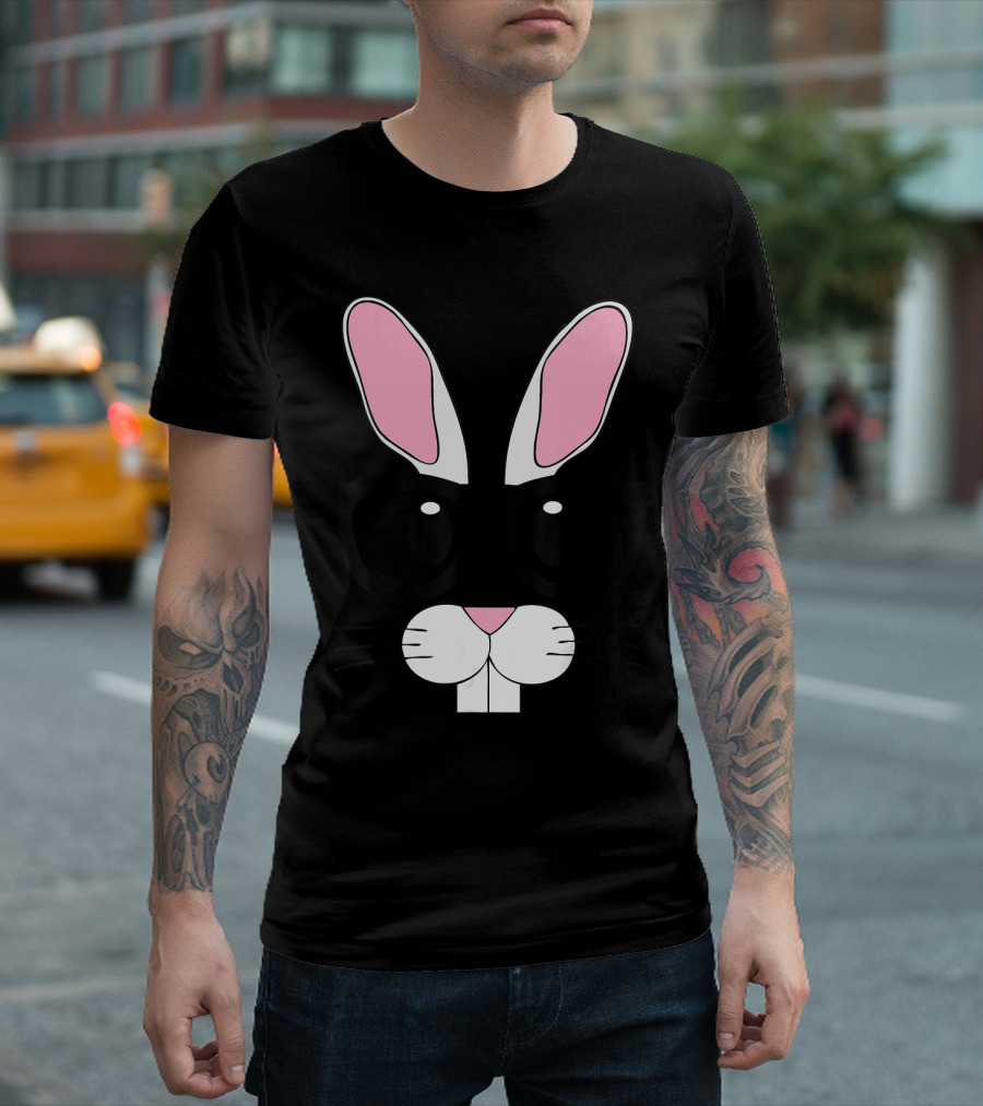 Nerd Glasses Bunny Easter Emoji T-Shirt