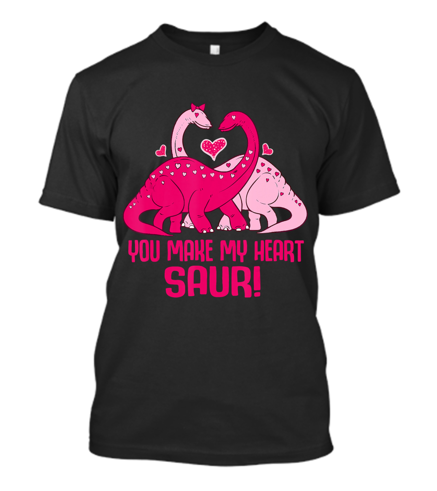 You Make My Heart Saur Cute Dinosaur Valentine's Day T-Shirt