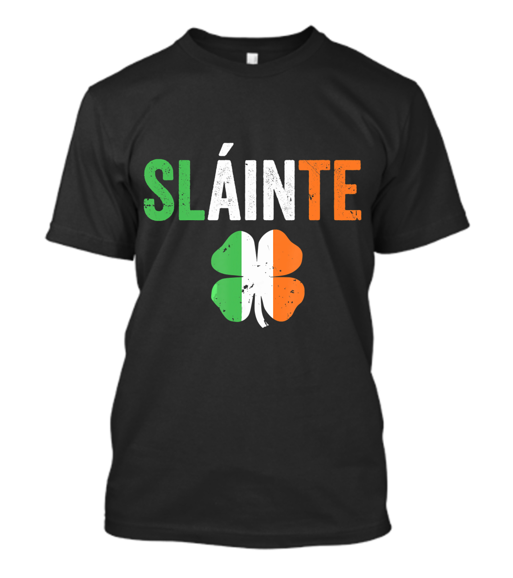 Sláinte Irish Flag Shamrock Funny St Patricks Day Toast T-Shirt