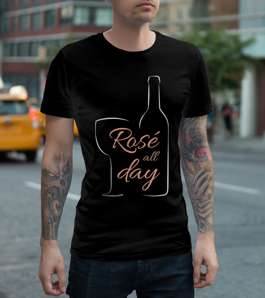 Rosé All Day Connoisseur Wine Lovers T-Shirt