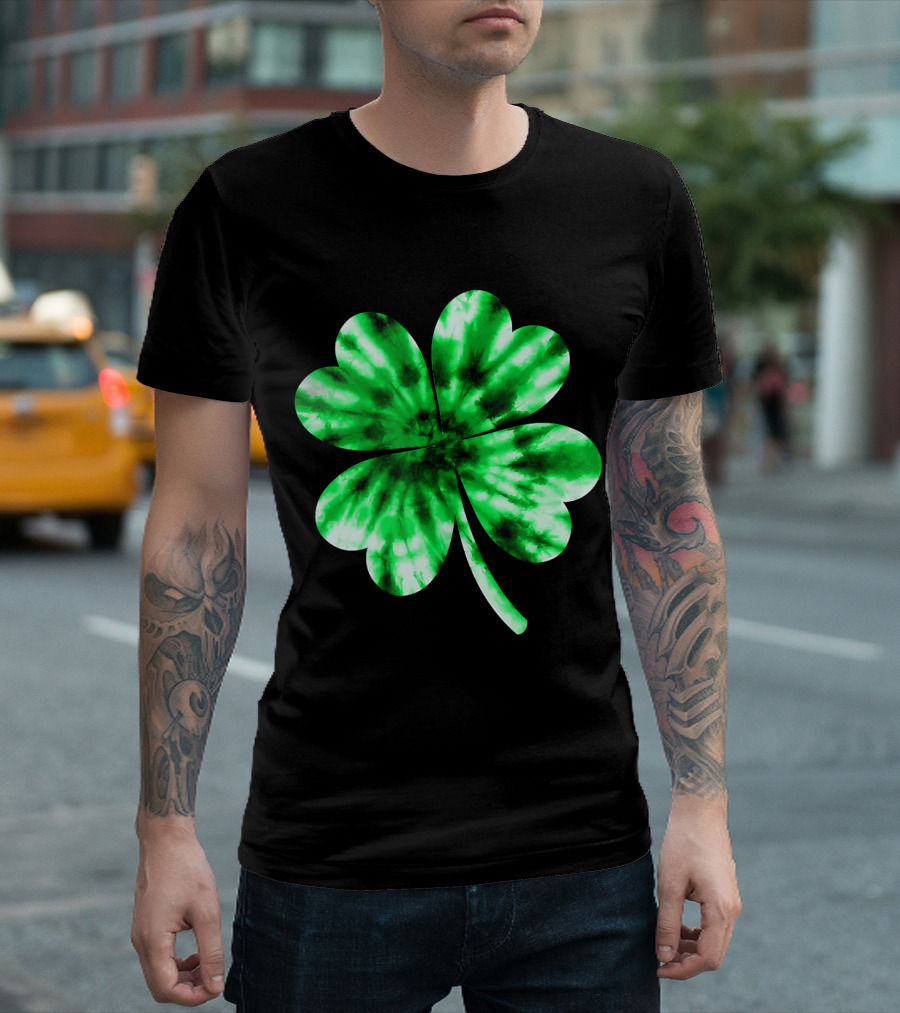 Tie Dye Green Shamrock T-Shirt
