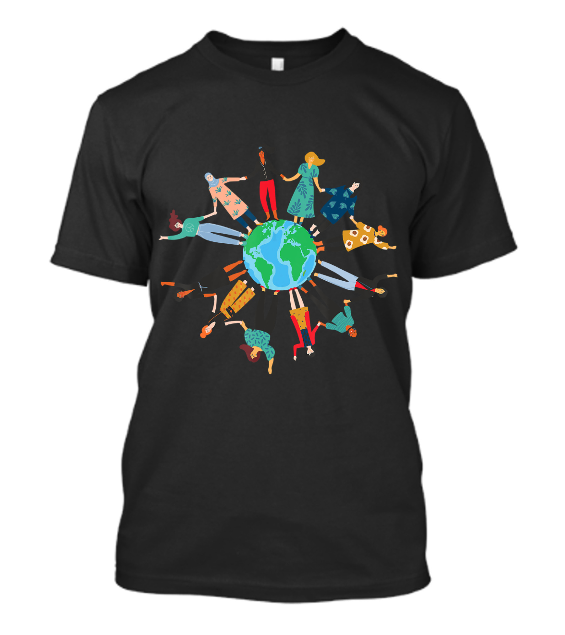 Women Of The World Ally Strong Women's Day Unity Embrace Planet Earth T-Shirt