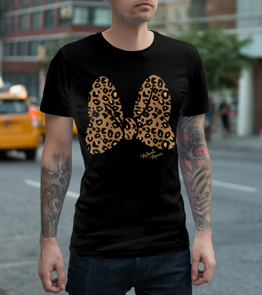 Minnie Mouse Leopard Print Bow Disney T-Shirt