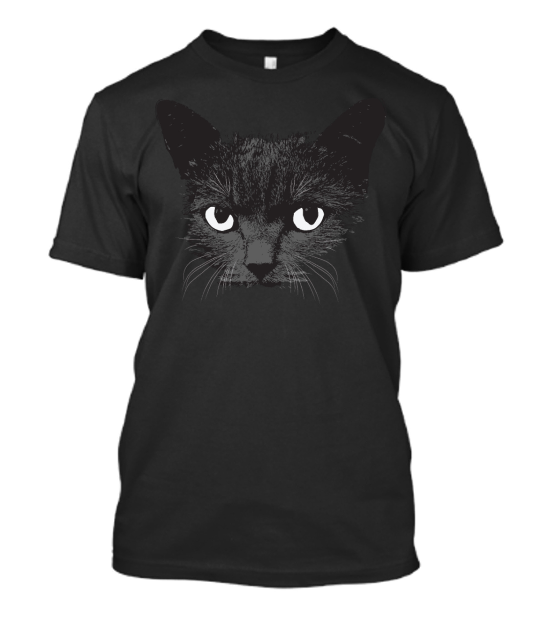 Black Cat Face Cat Lovers T-Shirt