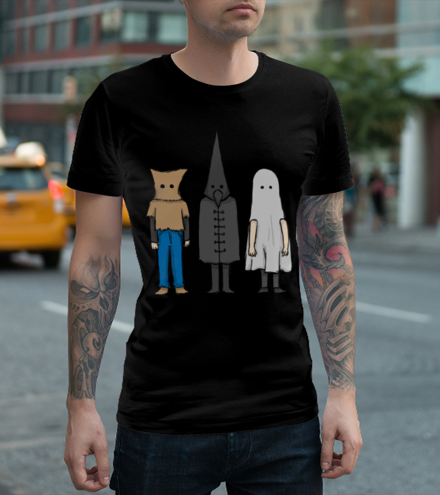 Creepy Ghost and Masked Figures T-Shirt